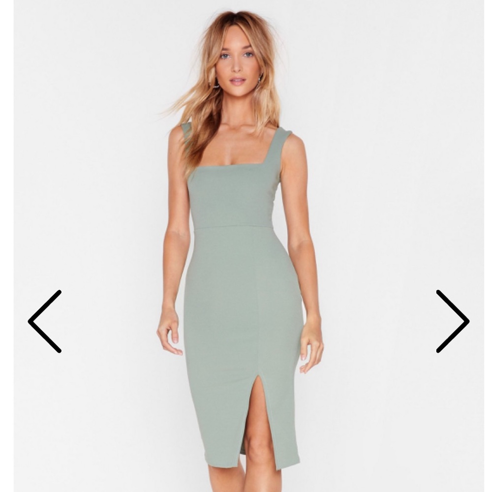 NASTY GAL Sage Midi Dress